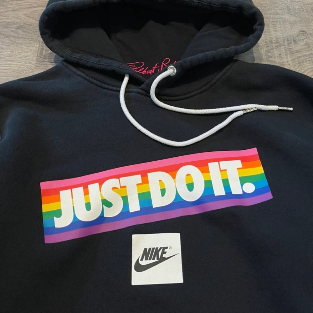 Men's Nike JUST DO IT 🌈 Rainbow hoodie XS